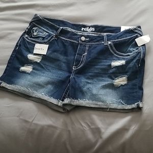 REIGN Darkwash Denim Short